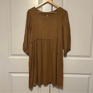 Zenana Outfitters Rust Brown Mini Dress